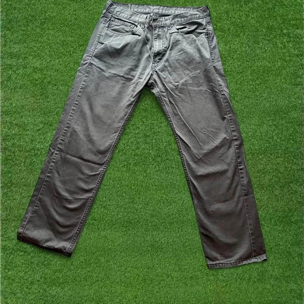 Levi-s Men's Grey and Black Jeans